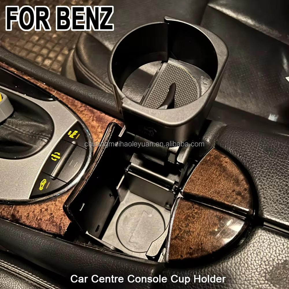 Mercedes Benz W211 E-Class CLS Car Cup Holder - Black Centre Co<i></i>nsole Accessory